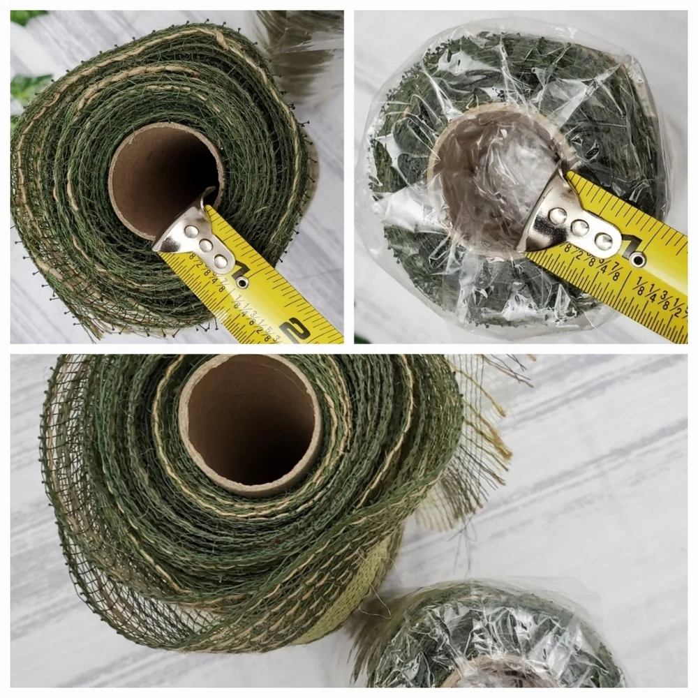 Burlap Bundle of 8 Decorative Craft Ribbon Rolls